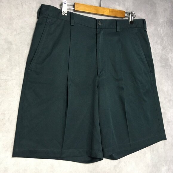 Nike Mens Golf Shorts size 36 Dark Blue Pleated Front Pockets Polyester - Picture 5 of 10